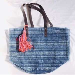 Ale by Alessandra Ghana Tote Boho Beach Bag NWOT